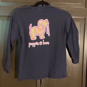 2 for $20 Puppie Love Navy Long Sleeve T-Shirt Youth Medium